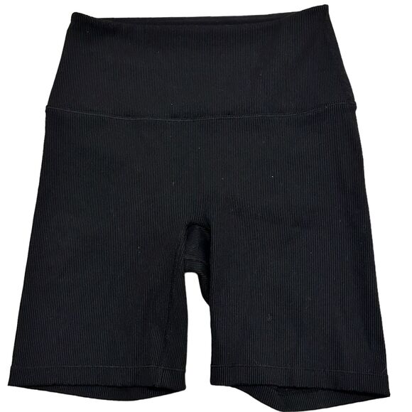 Solid & Striped Black Ribbed High Tide Biker Shorts Size small s - Picture 1 of 8
